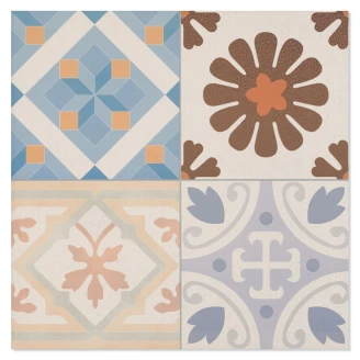 Gulvflis <strong>Patchwork</strong>  Flerfarget Matt 44x44 cm
